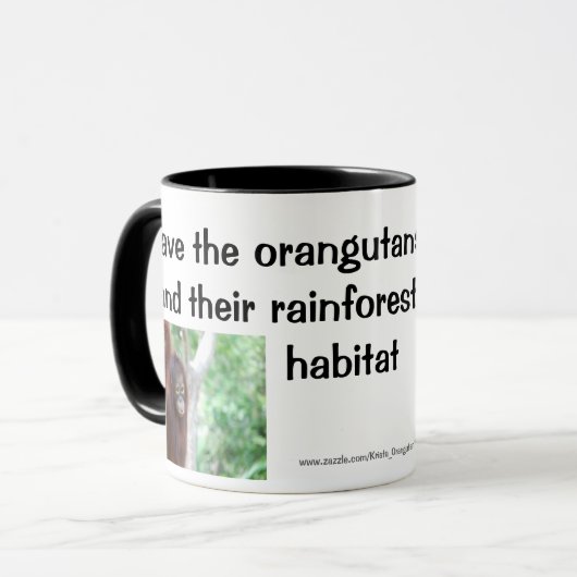Orang-Utan Treehugger Tasse (Vorderseite Links)