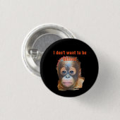 Orang-Utan wild lebende Tiere Button (Vorne & Hinten)