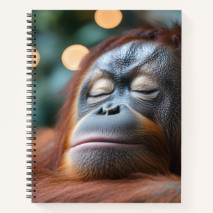 Orang-Utan Wildtier Entspannungsportrait Notizblock