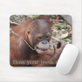 Orang-Utan Zahn-Sorgfalt Flossing Mousepad (Mit Mouse)