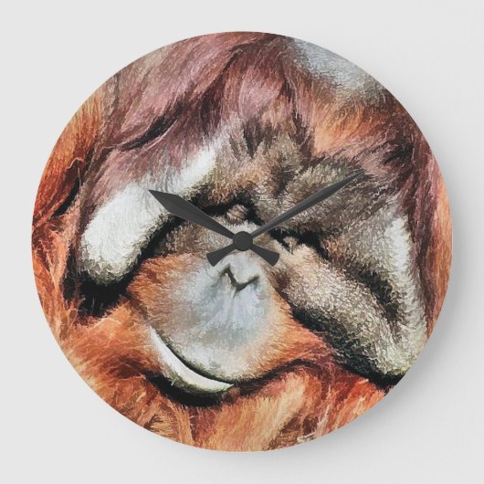 ORANG-UTANS GROßE WANDUHR (Vorderseite)