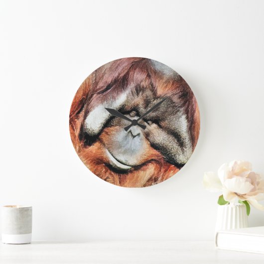 ORANG-UTANS GROßE WANDUHR (Zuhause)