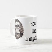 Orang-Utans OFI Baby-Foto-Kunst Kaffeetasse (Vorderseite Links)