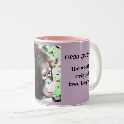 Orang-Utans Zweifarbige Tasse (VorderseiteRechts)