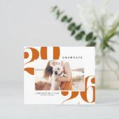 Orange 2025 Fett Typografie Abschluss Einladung (Stehend Vorderseite)