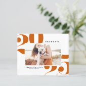 Orange 2025 Fett Typografie Abschluss Einladung (Stehend Vorderseite)