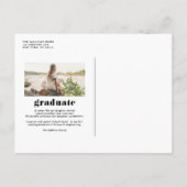 Orange 2025 Fett Typografie Foto Abschluss Ankündigungspostkarte (Rückseite)