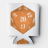 Orange-20-seitiger Würfel Dosenkühler (Vorderseite)