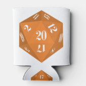 Orange-20-seitiger Würfel Dosenkühler (Rückseite)