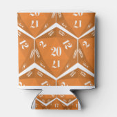 Orange-20-Sided-Dice-Muster Dosenkühler (Rückseite)
