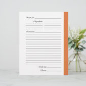 Orange 2-seitige Rezeptorseiten (Stehend Vorderseite)