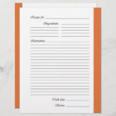 Orange 2-seitige Rezeptorseiten (Vorne/Hinten)