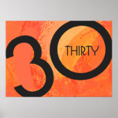 Orange 30 Decade Geburtstag Poster (Vorne)