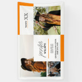 Orange 3 Foto Abschluss Banner (Vertikal)