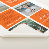 Orange 3-Foto Fun Boxes Class Year Sherpa Blanket Sherpadecke (3/4)