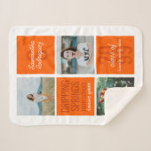 Orange 3-Foto Fun Boxes Class Year Sherpa Blanket Sherpadecke (Vorderseite (Horizontal))