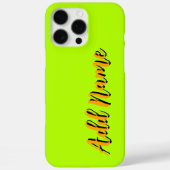 Orange 3D Black Modern Name | Funny Neon Limon Case-Mate iPhone Hülle (Rückseite)