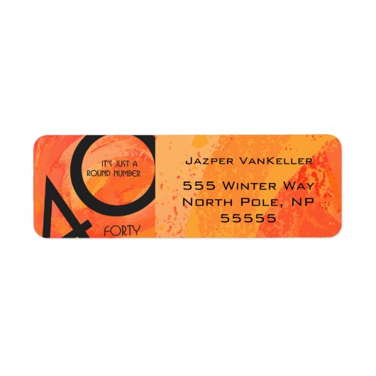 Orange 40 Decade Geburtstag (Vorne)