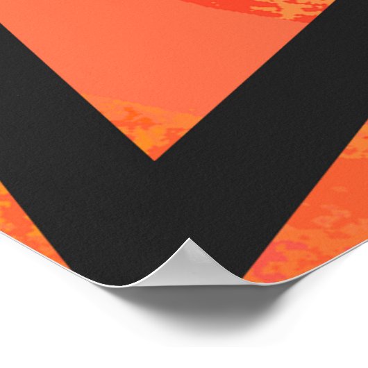 Orange 40 Decade Geburtstag Poster (Ecke)