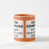 Orange 4:6 Landschaft 2 x Bilderrahmen Benutzerdef Tasse (Zentrum)