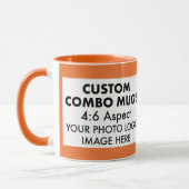 Orange 4:6 Landschaft 2 x Bilderrahmen Benutzerdef Tasse (Links)