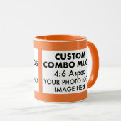 Orange 4:6 Landschaft 2 x Bilderrahmen Benutzerdef Tasse (VorderseiteRechts)