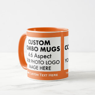Orange 4:6 Landschaft 2 x Bilderrahmen Benutzerdef Tasse
