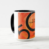 Orange 50 Decade Geburtstag Tasse (Vorderseite Links)