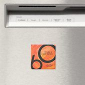 Orange 60 Decade Geburtstag Magnet (In Situ (Geschirrspüler))