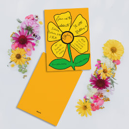 Orange 60. Geburtstag Gold Doodle Blume Einladung