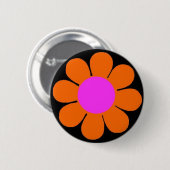Orange 60's Blume Power Button (Vorne & Hinten)