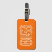 Orange 6453 Gepäckanhänger (Vorderseite Vertikal)