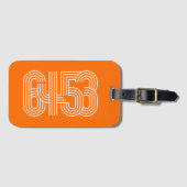 Orange 6453 Gepäckanhänger (Vorderseite (Horizontal))