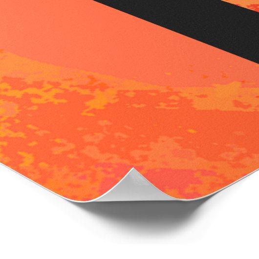 Orange 70 Decade Geburtstag Poster (Ecke)