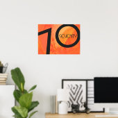 Orange 70 Decade Geburtstag Poster (Heimbüro)