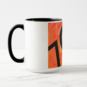 Orange 70 Decade Geburtstag Tasse