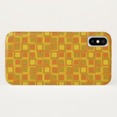 Orange 70er Jahre Styling Quadrate Case-Mate iPhone Hülle (Rückseite (Horizontal))