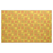 Orange 70er Jahre Styling Quadrate Stoff (Fat Quarter (45,7 x 55,9 cm))