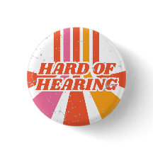 Orange 70s Typography Retro Hard of Hearing