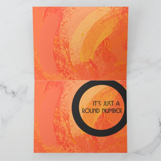 Orange 80 Decade Geburtstag Karte (Innenseite)