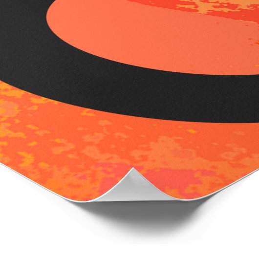 Orange 80 Decade Geburtstag Poster (Ecke)