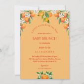 Orange A Little Süsse Citrus Baby Brunch Einladung (Vorderseite)