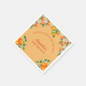 Orange A Little Süsse Citrus Baby Brunch Serviette (Ecke)