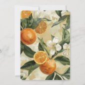 Orange A Little Süsse Citrus Baby Dusche Einladung (Rückseite)