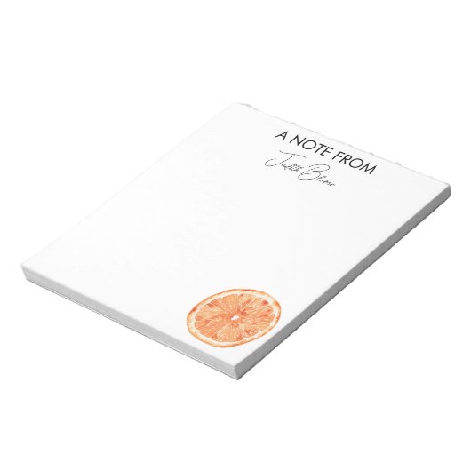 Orange a note of personalisiert Notizblock (Rotiert)