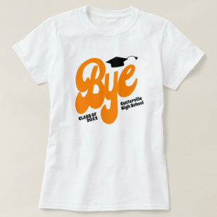 Orange Abschieds-Abschlusskappe Senior T-Shirt