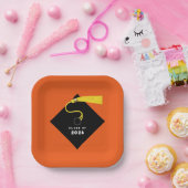 Orange Abschluss 2025 Party Pappteller (Party)