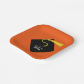 Orange Abschluss 2025 Party Pappteller (Gewinkelt)