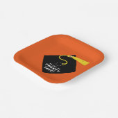 Orange Abschluss 2025 Party Pappteller (Gewinkelt)