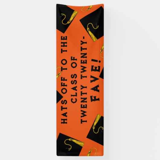 Orange Abschluss 2025 Senior Class Banner (Vertikal)